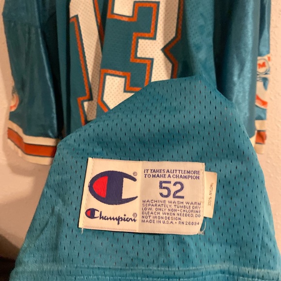 Vintage NWT Champion Miami Dolphins Dan Marino Deadstock Jersey - Picture 4 of 9